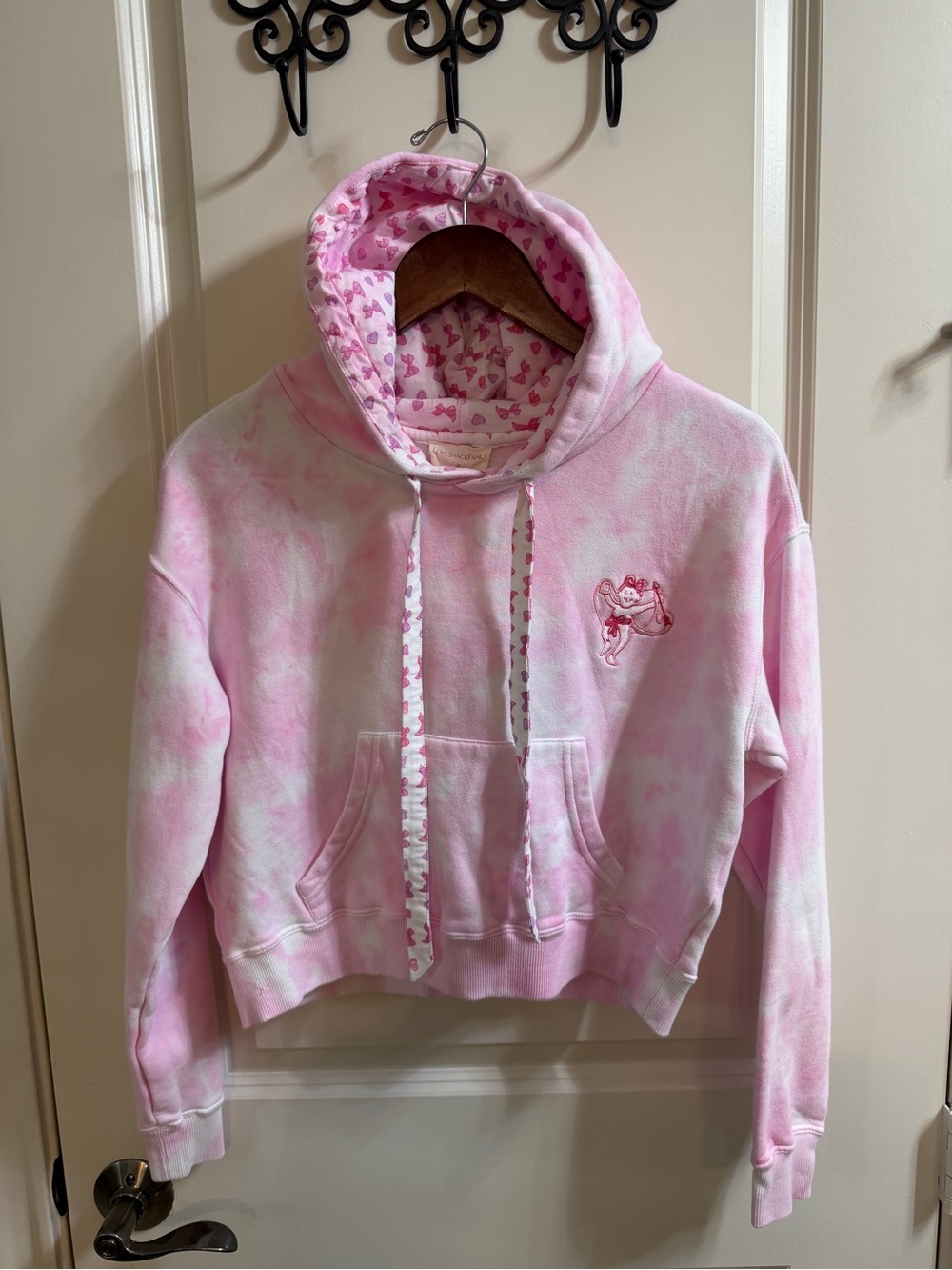 LoveShackFancy and Roller Rabbit Colab Pink Tie-Dye Hoodie XS